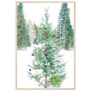 O albero di Natale! - Poster con cornice in legno su carta semi-lucida di alta qualità