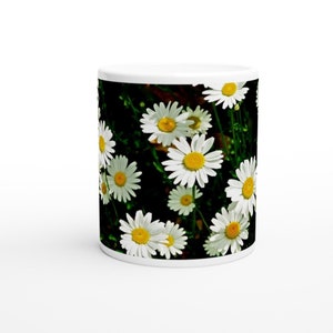 Daisies, Close Up - White 11oz Ceramic Mug