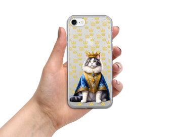 Clear Case for iPhone® King Cat