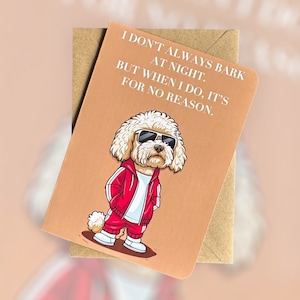 Carte d'anniversaire drôle de chien Labradoodle Carte d'anniversaire de chien humoristique Cadeau pour amoureux des chiens Cadeau pour promeneur de chien Cadeau pour ami Cadeau pour collègue