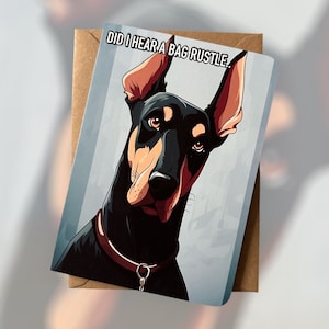 Funny Dog Birthday Card Doberman Birthday Card Dog Lover Birthday Card Gift for Dog Lover Gift for Doberman Lover Doberman Print