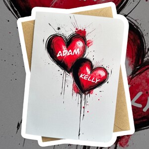 Carte de Saint-Valentin personnalisée Carte de Saint-Valentin coeurs Idées cadeaux Saint-Valentin Carte de Saint-Valentin pour elle Carte de Saint-Valentin pour lui Carte d&#39;amour
