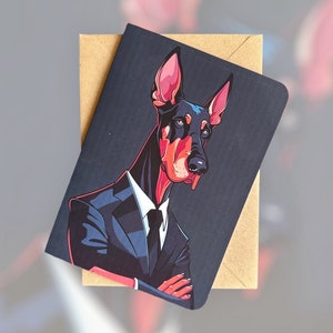 Doberman Portrait Birthday Card Doberman Lover Birthday Card Dog Birthday Card Doberman Print Birthday Card Doberman