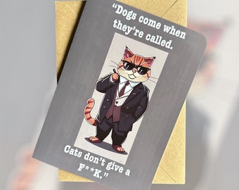 Funny Cat Boss Birthday Card Cat Birthday Card Cat Meme Birthday Card Cat Lover Birthday Card Gift for Cat Mad Friend Gift for Coworker