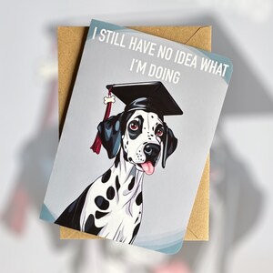 Carte de remise des diplômes Carte de félicitations dalmate Carte pour amoureux dalmate Cadeau pour amoureux des chiens Cadeau pour carte de célébration de la remise des diplômes