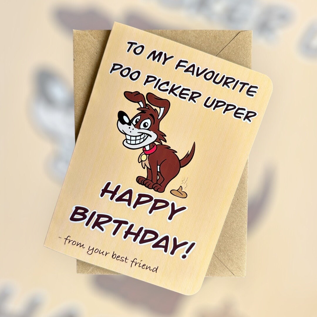 Pooping Dog Birthday Card Australia