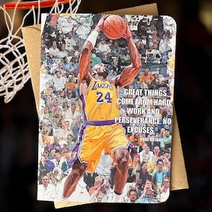 Basketball Geburtstagskarte Kobe Bryant Motivationsdruck Kobe Bryant Geburtstagskarte Inspirierende Geburtstagskarte Geschenk für Basketballspieler