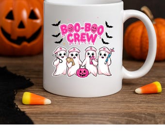 Boo Boo Crew Ghost Nurse PNG: Halloween Medical Clipart