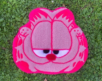 Roze Garfield-vloerkleed (klaar voor verzending, op voorraad)