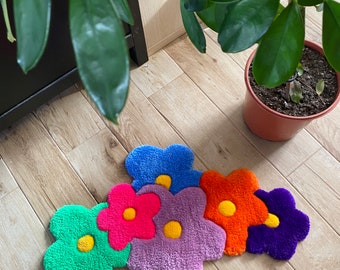 Tapis Groovy Flowers (prêt à expédier, en stock)