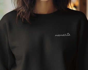 Embroidered Sweatshirt Mom Comfortable Crewneck Sweatshirt Mom Christmas Gift Mama Sweatshirt Mama Crewneck Mother Gift Christmas