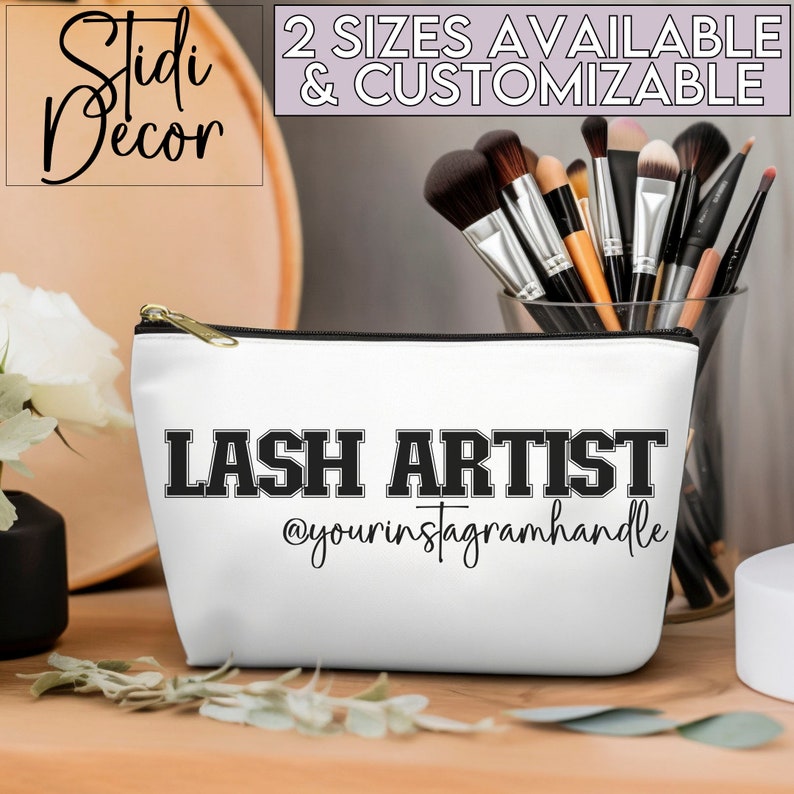 PERSONALIZED LASH ARTIST Accessory Bag Custom Makeup Bag Etsy