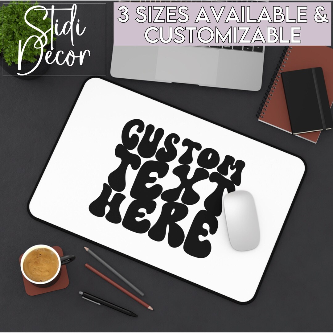 PERSONALIZED DESK MAT Custom Text Computer Laptop Desk Mat - Etsy