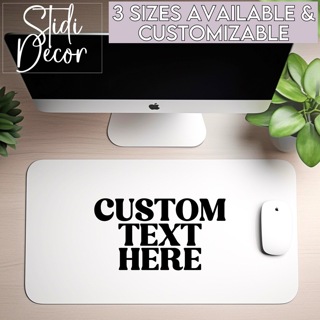 PERSONALIZED DESK MAT Custom Text Computer Laptop Desk Mat Etsy