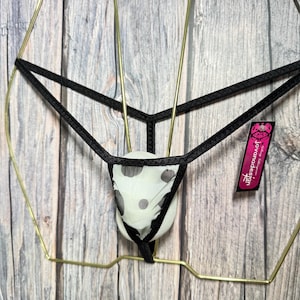 Slip Uomo Intimo Mutandine Sissy Lucido Morbido Raso Lingerie Volant - Foto 3