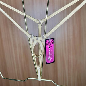 jovanadesign Separater LiftEnhancer String Extrem Herren Offener Verbesserungsanzug - Kaffee Latte - Unterwäsche Bademode Handmade in UK