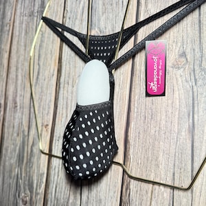 jovanadesign Open Head Picolo String Black Open Pattern Mini Horizon Mens Teardrop Ouvert Front Swimwear Underwear Handmade in UK