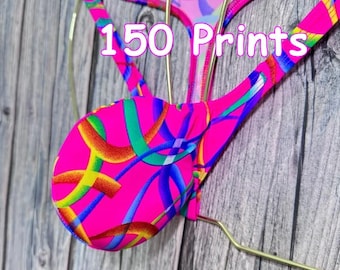 jovanadesign Max 4D Tanga con bolsa abultada, 150 estampados, traje de tanga para hombre, hecho a mano en el Reino Unido