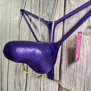 Tanga Mystique Roxa Profunda Brilhante: Roupa íntima masculina feita à mão