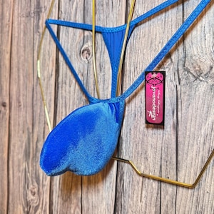 jovanadesign Joseph push-up push-out string uitstulping koningsblauw zacht rekbaar fluweel, handgemaakt in het Verenigd Koninkrijk afbeelding 1