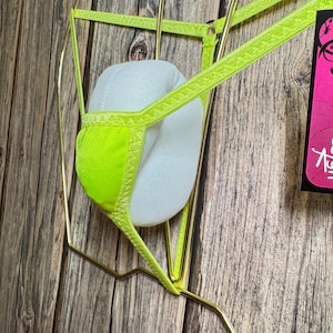 jovanadesign Nano of Nano String Neon Yellow Solid Extreme Micro Swimwear Underwear Handmade in UK