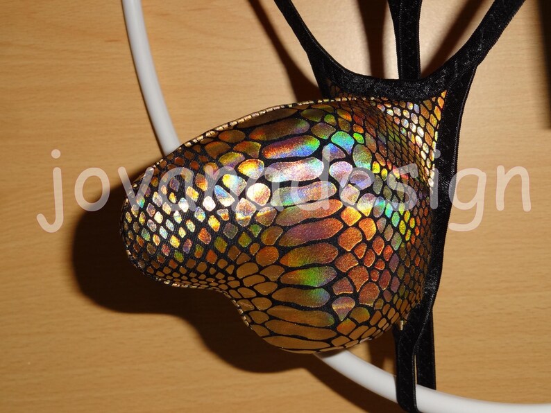 Jovanadesign 3D String 1, Push up and Push Out Mens String Snake Gold