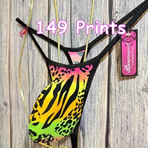 jovanadesign George 149 Prints Mens Tanga Swimsuit Moderate Fit Underwear Swimwear Handmade