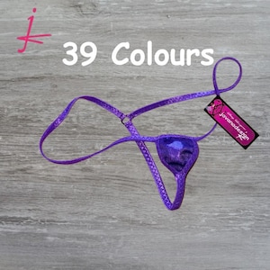 jovanadesign Nano of Nano String - Shiny Mystique, Extreme Micro Little Tanning Suit, Penis Tip Cover Swimwear, Underwear - Handmade in UK