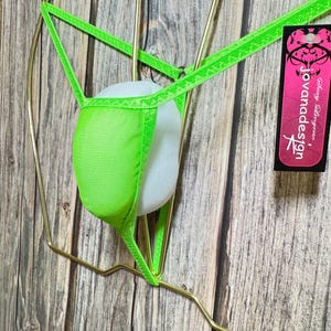 Jovanadesign Nano String - Traje de baño de malla transparente para hombre, talla pequeña, muy fino, hecho a mano en el Reino Unido.