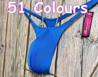 Tanga jovanadesign clásico estándar para hombre, 51 colores, ropa de playa cómoda para hombre, traje de baño, ropa interior, hecho a mano en el Reino Unido.