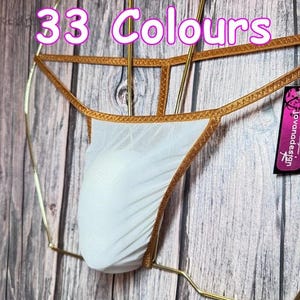 jovanadesign Mens K1 See Through Mesh String 33 Colours Seamless Suit Swimwear Underwear Handmade in UK