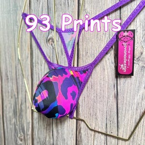 jovanadesign David Bulge Mens String -93 Prints- Low Waist T-back, Plug Back, Triangle Tanga Male Suit Underwear Swimwear Handmade in UK