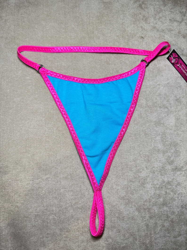 Plug String Diam Jovanadesign Mimi Ladies Plug String Turquoise 100% Cotton Hot Pink ...