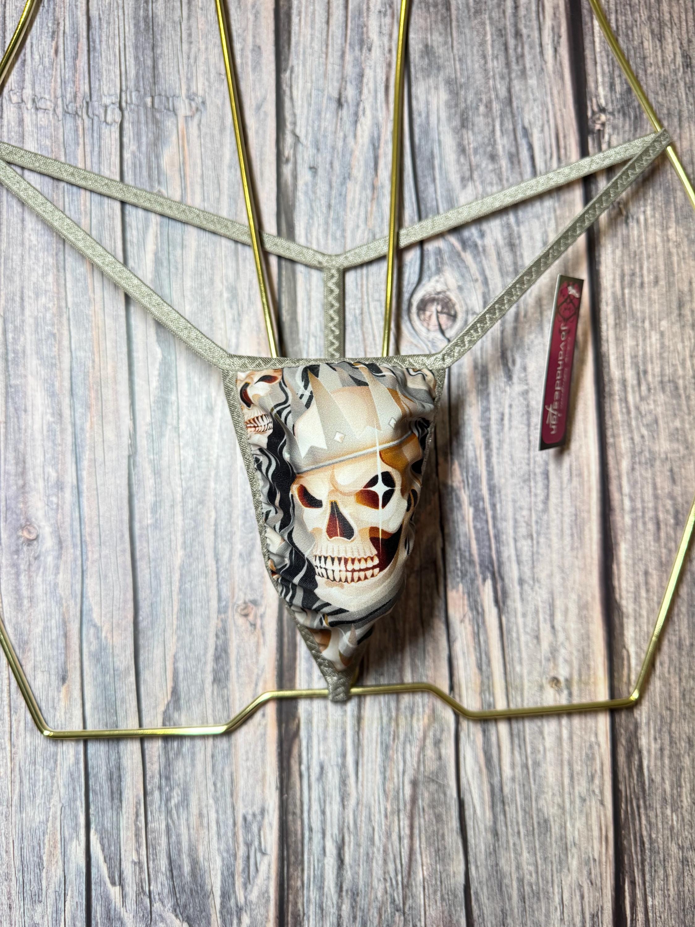 Jovanadesign Mens Smallest String Micro Mini Seamless Skull King Steel ...