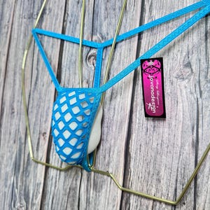 jovanadesign Extreme Small String 12 Colori Cabaret Fishnet Open Holes Micro Tiny Skimpy Swimwear Underwear Fatto a mano nel Regno Unito