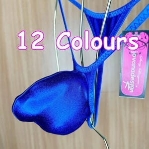 jovanadesign 3D String (1) Push Up and Push Out Mens Bulge Profiled String Shiny Metallic Underwear Swimwear Handmade in UK