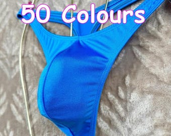 Jovanadesign Marc Classic Standard - Tanga para hombre (51 colores), traje de baño de playa, corte moderado, hecho a mano en el Reino Unido.