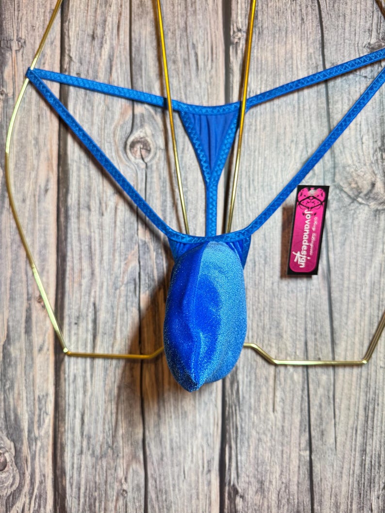 jovanadesign Joseph push-up push-out string uitstulping koningsblauw zacht rekbaar fluweel, handgemaakt in het Verenigd Koninkrijk afbeelding 2