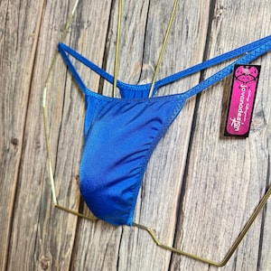 jovanadesign K1 Mens String - Royal Blue - Seamless Moderate Mini Tanga Men Tanning Plug String Swimwear, Underwear - Handmade in UK