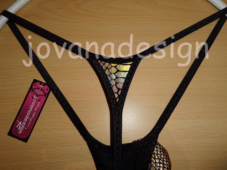 Jovanadesign 3D String 1, Push up and Push Out Mens String Snake Gold