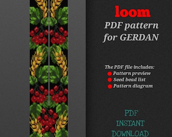 PDF pattern for creating a gerdan, bead loom pattern