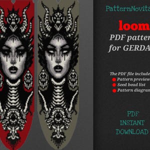 PDF pattern for creating a Choker Lilith, bead loom pattern