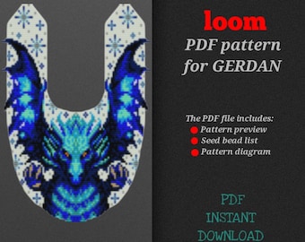 PDF pattern for creating a gerdan, bead loom pattern