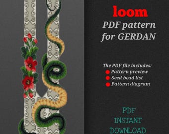 PDF pattern for creating a gerdan, bead loom pattern