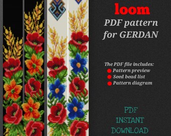 PDF pattern for creating a gerdan, bead loom pattern