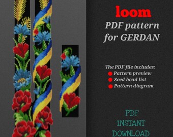 PDF pattern for creating a gerdan, bead loom pattern