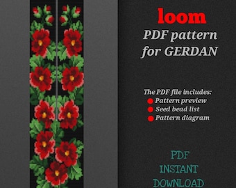 PDF pattern for creating a gerdan, bead loom pattern