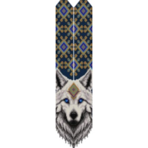 PDF pattern for creating a Gerdan Totem Wolf, bead loom pattern