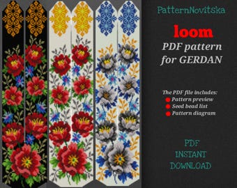 PDF pattern for creating a gerdan, bead loom pattern