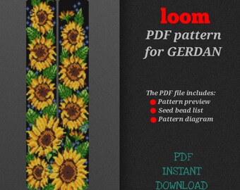 PDF pattern for creating a gerdan, bead loom pattern